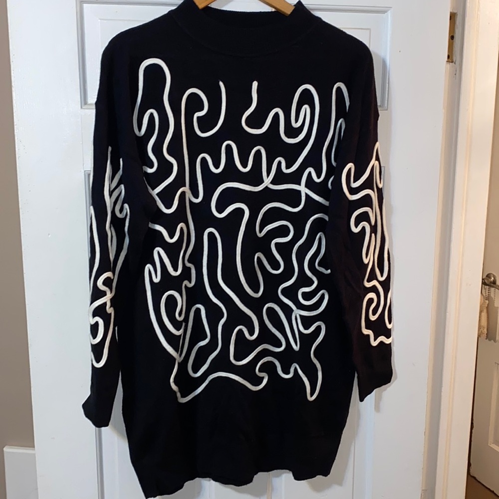 Geometric Sweater Dress